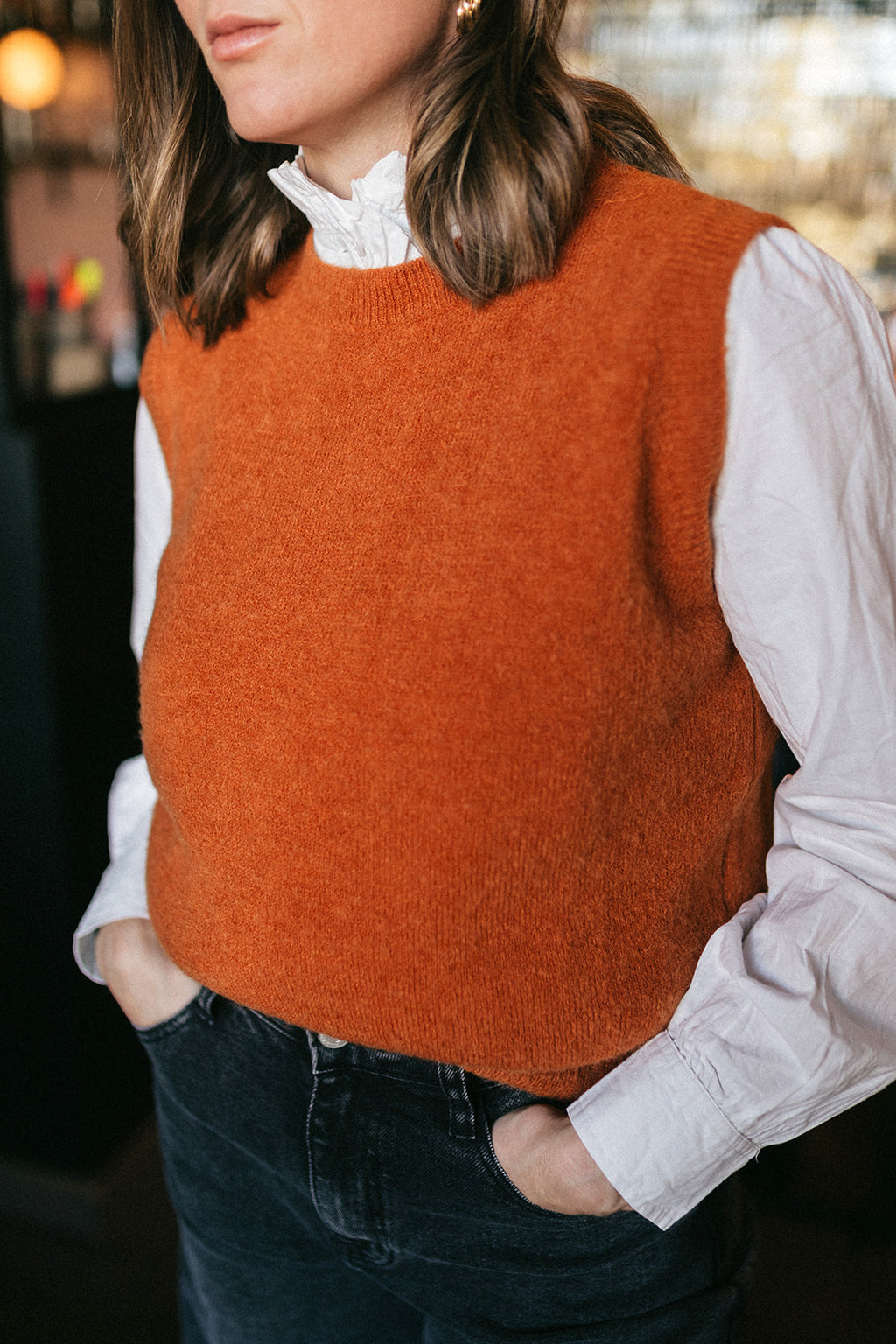 Pull sans manche Claude