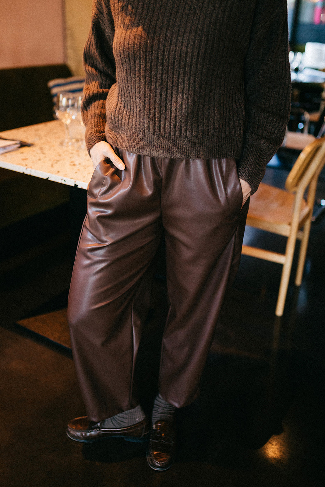 Pantalon simili cuir Edmond