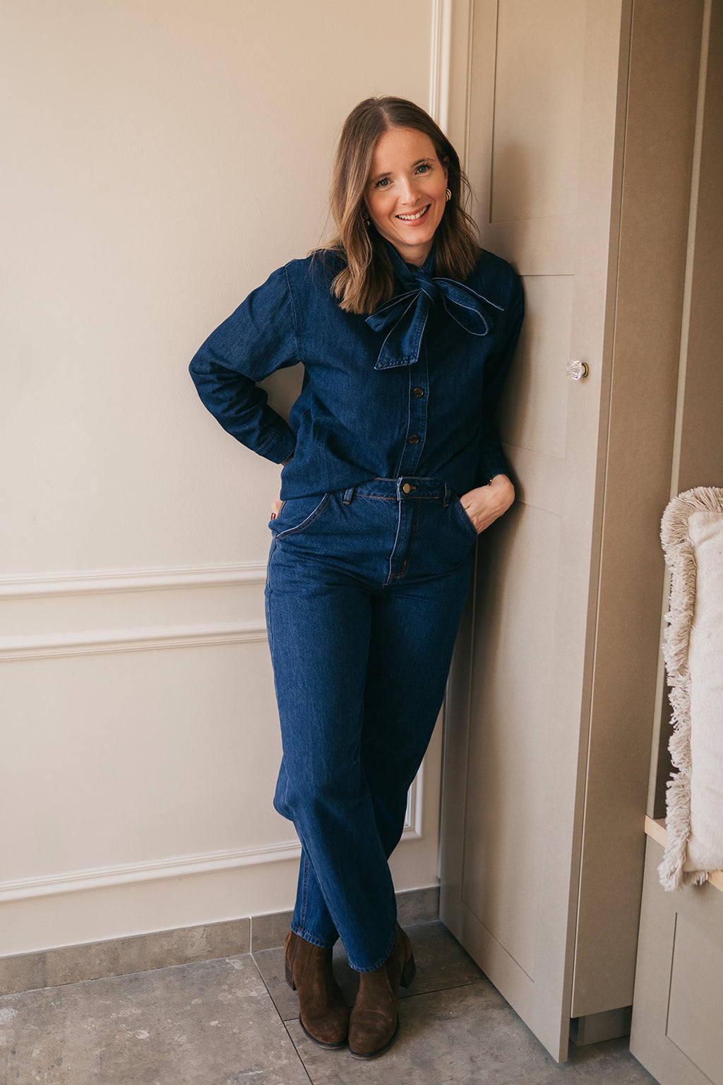 Chemise en jean Marine