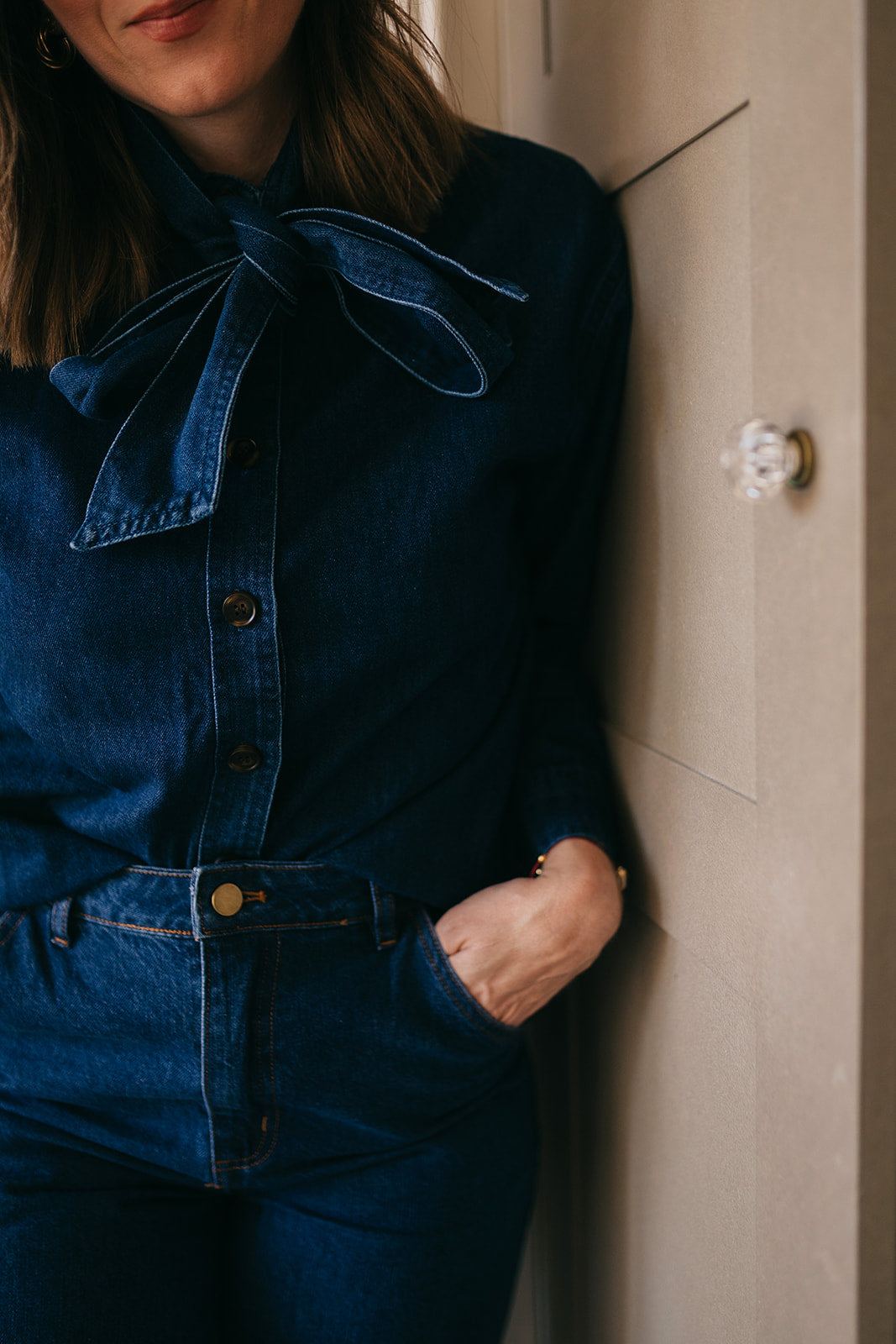 Chemise en jean Marine